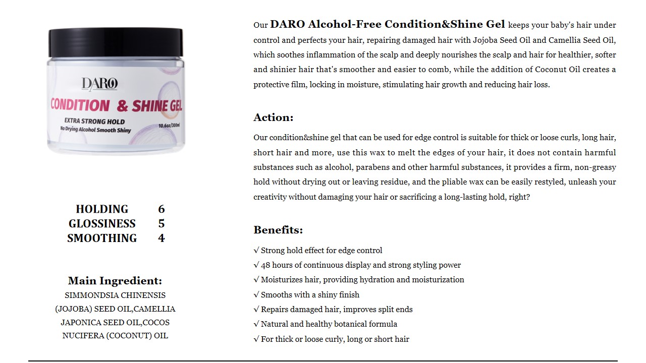 10 Alcohol-Free Condition&Shine Gel