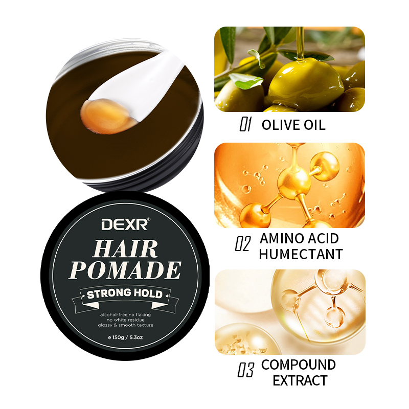 Glossy Texture Strong Hold Pomade