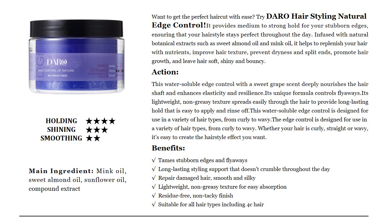 7 DARO Hair Styling Natural Edge Control