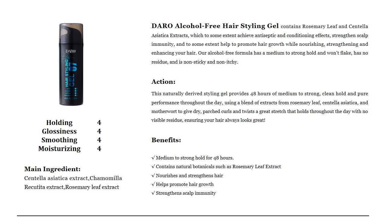 14 Alcohol-Free Hair Styling Gel