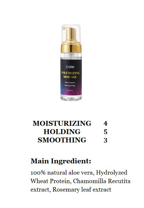 10 DARO Moisturizing Hair Mousse